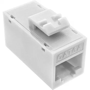 InLine Keystone RJ45 ligzda/spraudnis, neekranēts, Cat.6A, 8 iepakojumā, balts