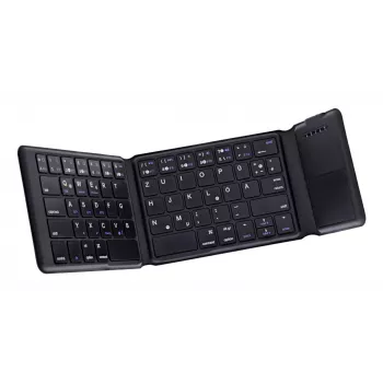 InLine 55379B salokāma Bluetooth tastatūra QWERTZ vācu melna