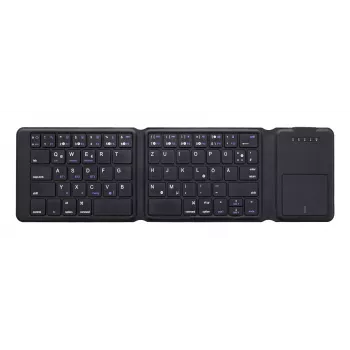 InLine 55379B salokāma Bluetooth tastatūra QWERTZ vācu melna