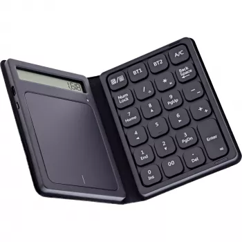 InLine 55379G Bluetooth ciparu tastatūra ar skārienpaliktni un kalkulatoru, melna