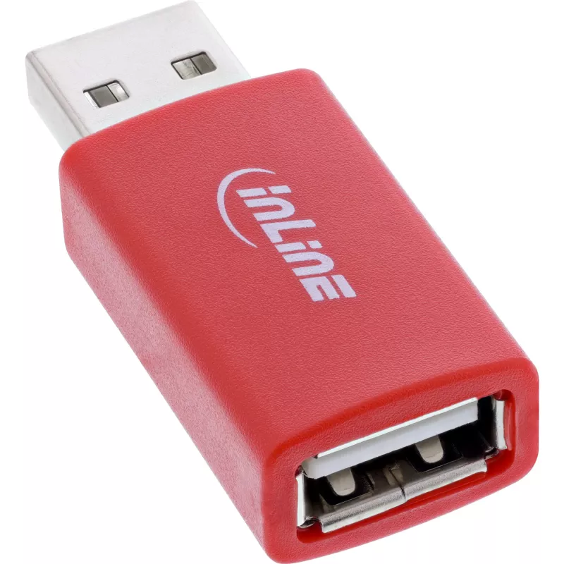 InLine 31653 USB datu bloķētājs ar USB-A spraudni un USB-A ligzdu, 5 V 1,5 A