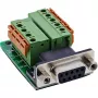 InLine 92501A D-Sub 9 savienotājs ar spaiļu bloku, melns/zaļš
