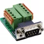 InLine 92501B spailu bloks / D-Sub 9 vītne, melns, zaļš
