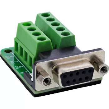 InLine 92501E spaiļu bloks / D-Sub 9 savienotājs, melns, zaļš