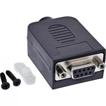 InLine 92501H D-Sub 9 savienotājs ar spaiļu bloku, melns