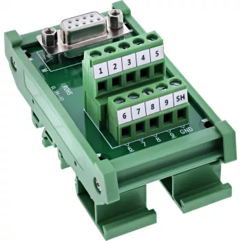 InLine 92501K spaiļu bloks / D-Sub 9 sievišķais savienotājs, zaļš