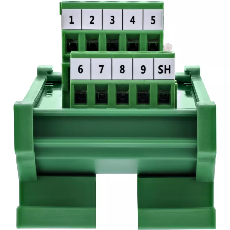 InLine 92501M spaiļu bloks / D-Sub 9, zaļš