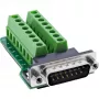 InLine 92502B spaiļu bloks / D-Sub 15 savienotājs, melns, zaļš
