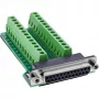 InLine 92502E D-Sub 25 spaiļu bloks, zaļš