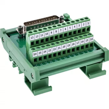 InLine 92502I D-Sub 25 spailu bloks ar savienotāju, zaļš