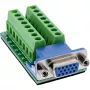 InLine 92503A VGA (HD15) spaiļu bloks, sievišķais savienotājs, zils/zaļš