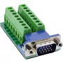 InLine 92503B VGA (HD15) spaiļu bloks, zils, zaļš