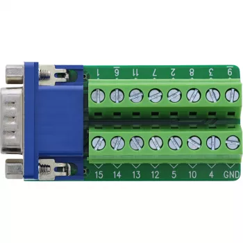 InLine 92503B VGA (HD15) spaiļu bloks, zils, zaļš