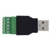 InLine 92504A USB-A uz spaiļu bloku adapteris, 5-pin, Melns/Zaļš