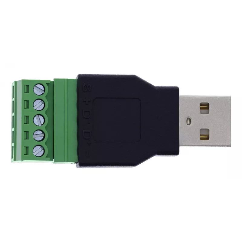InLine 92504A USB-A uz spaiļu bloku adapteris, 5-pin, Melns/Zaļš