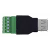 InLine 92504B USB-A uz spaiļu bloku adapteris, 5-pin, melns/zaļš