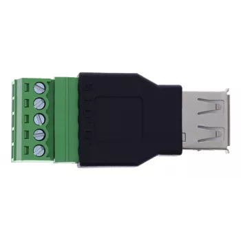 InLine 92504B USB-A uz spaiļu bloku adapteris, 5-pin, melns/zaļš