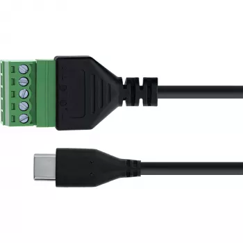 InLine 92504E USB-C / spaiļu bloka adapteris, 5-pin, melns/zaļš