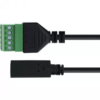 InLine 92504F USB-C / spaiļu bloka adapteris, 5-pin, Melns, Zaļš