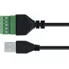 InLine 92504G vadu savienotājs USB-A / spaiļu bloks, 5 polu, Melns, Zaļš