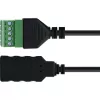 InLine 92504H USB-A savienotājs / spaiļu bloks, 5-pin, Melns, Zaļš