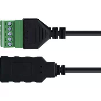 InLine 92504H USB-A savienotājs / spaiļu bloks, 5-pin, Melns, Zaļš