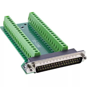 InLine 92502J spaiļu bloks / D-Sub 37 savienotājs, melns, zaļš