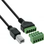 InLine 92504I USB-B / spaiļu bloks savienotājs, 5-pin, Melns, Zaļš