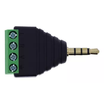 InLine 92504J vadu savienotājs 3.5 mm 4-pin ligzda TRRS / spaiļu bloks 4 spailes Melns, Zaļš