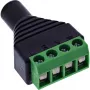 InLine 92504K vadu savienotājs 3.5 mm 4-pin ligzda TRRS / spaiļu bloks 4 spailes Melns, Zaļš