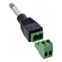 InLine 92504M vadu savienotājs 6.35 mm 2-pin jack TS / spaiļu bloks 2 spailes Melns, Zaļš