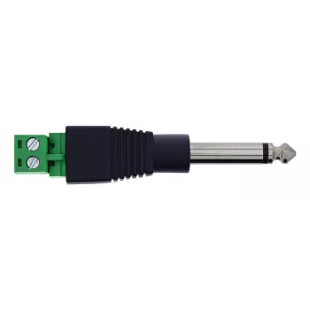 InLine 92504M vadu savienotājs 6.35 mm 2-pin jack TS / spaiļu bloks 2 spailes Melns, Zaļš