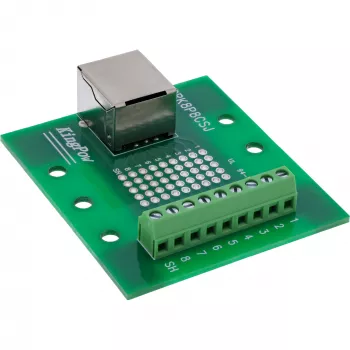 InLine 92505B RJ45 spaiļu bloks ar ligzdu DIN sliedei