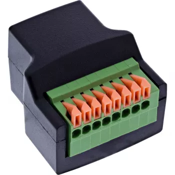 InLine 92505E RJ45 spailu savienotājs 8P8C / spaiļu bloks, 8-pin, melns