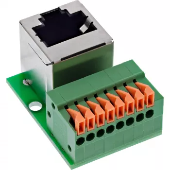 InLine 92505G RJ45 Cat.5e adapteris ar spaiļu bloku 8 kontaktiem, zaļš