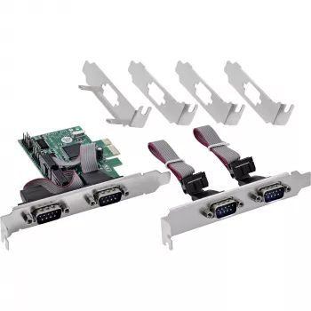 PCIe 4 portu RS-232 interfeisa adapteris InLine 76619E