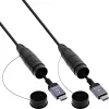 InLine 17990T HDMI AOC kabelis 90 m HDMI Type A (Standarta) Melns