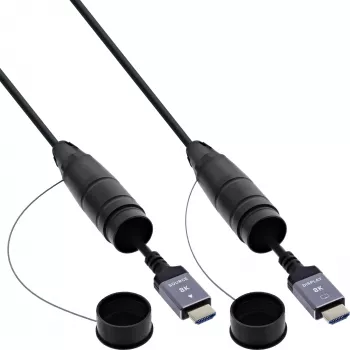 InLine 17990T HDMI AOC kabelis 90 m HDMI Type A (Standarta) Melns