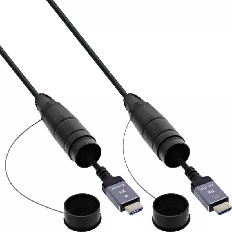 InLine 17990T HDMI AOC kabelis 90 m HDMI Type A (Standarta) Melns