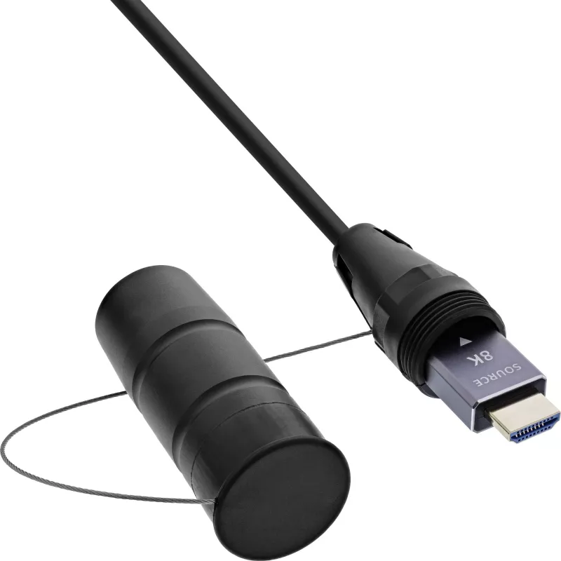 InLine 17990T HDMI AOC kabelis 90 m HDMI Type A (Standarta) Melns
