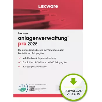 Lexware anlagenverwaltung pro 2025 “neierobežots darbības laiks” lejupielāde Grāmatvedība 1 gads
