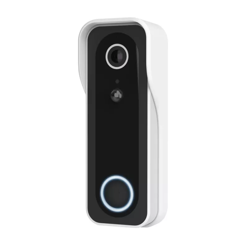 Video durvju zvans TRUST DOORCAM-3000, 3 MP, Wi-Fi 2,4 GHz, MicroSD līdz 256 GB, Akumulators/USB, Melns/Balts