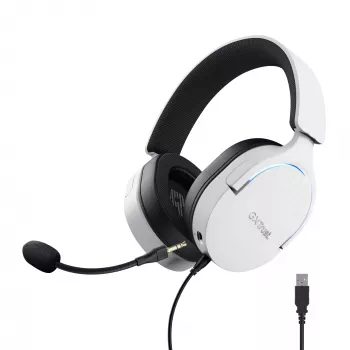 Trust GXT 490 FAYZO Austiņas Vadu Galvas saite Motocikls USB Type-A Melns, Balts