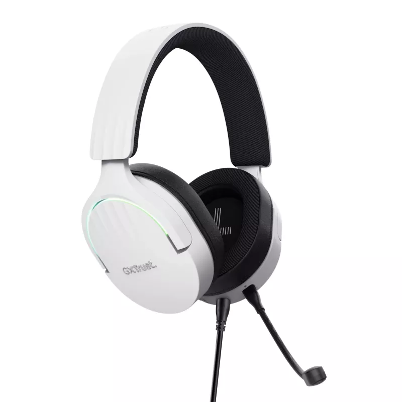 Trust GXT 490W Fayzo 7.1 USB spēļu austiņas, vadu, baltas