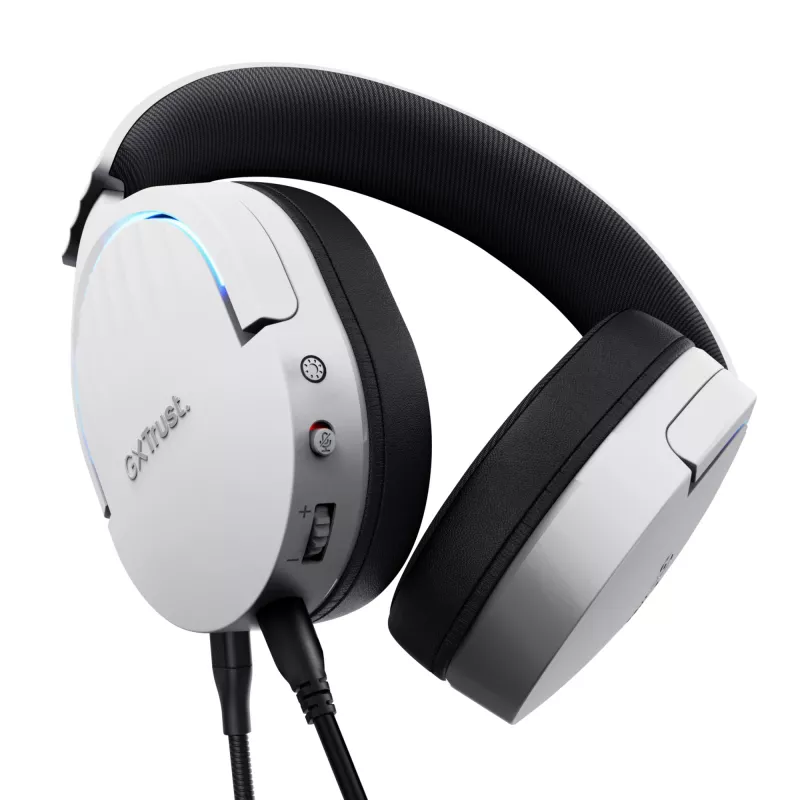Trust GXT 490W Fayzo 7.1 USB spēļu austiņas, vadu, baltas