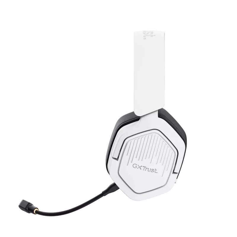 Trust GXT 493W Carus austiņas, vadu un bezvadu, galvas saite, ķivere, spēlēm, USB Type-C / USB Type-A, Bluetooth, balta