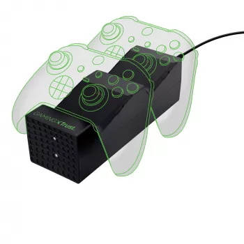 Trust GXT 250 Duo uzlādes stacija Xbox Series X|S, melna