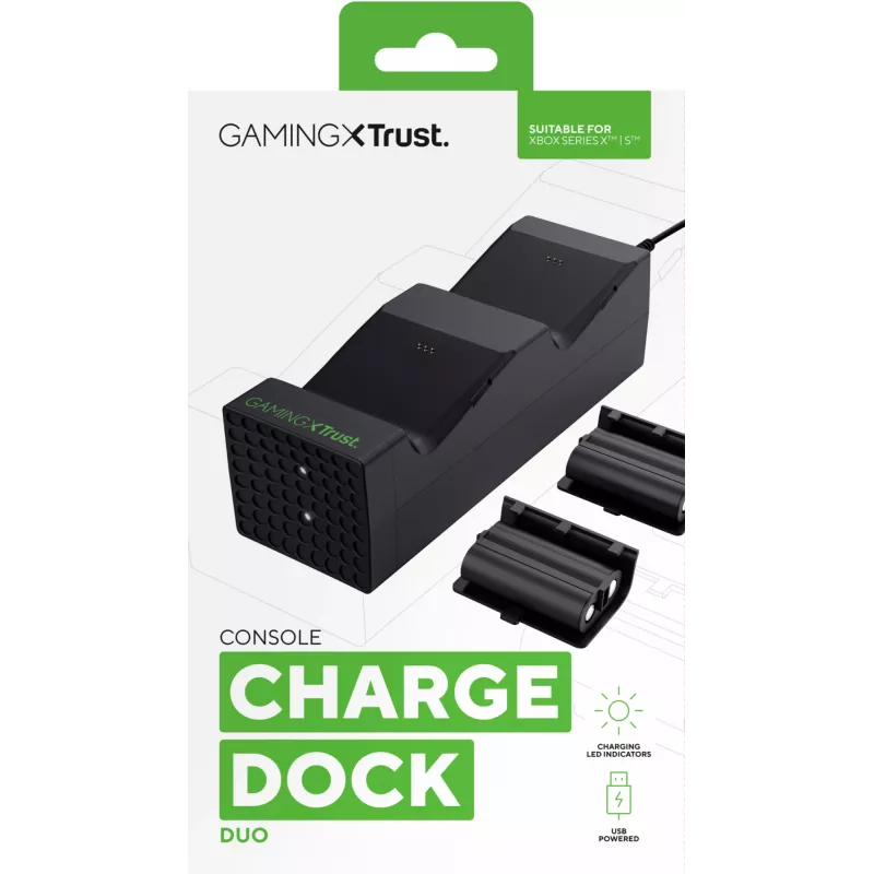 Trust GXT 250 Duo uzlādes dokstacija Xbox Series X|S