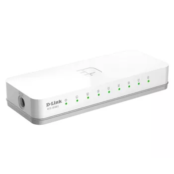D-Link DES-1008C 8 portu neslēdzams tīkla slēdzis, Fast Ethernet 10/100, galddatora modelis, balts