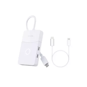 D-Link DUP-501 USB-C centrmezgls 5-in-1 ar HDMI un 100W uzlādi, balts